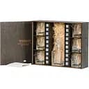 Подарунковий набір Whiskey Stones камені для віскі в дерев'яному пеналі №6 + декантер і 6 склянок Pasabahce + щипці + мішечок