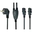 Кабель силовий Y-подібний Cablexpert (PC-186-ML6) CEE7/17-C13 x 2 чорний 2 м