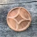 Тарілка-Міжниця D-30см на 4 секції + Соусниця (бук)