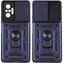 Ударостійкий чохол Camshield Serge Ring для Xiaomi Redmi Note 10 Pro / 10 Pro Max Синій, TPU+PC, Шторка на камеру