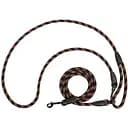 Поводок для собак Barksi Свободные руки светоотражающий 240х0.9 см черно-оранжевый