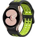 Ремінець для Samsung Galaxy Watch 5 40mm - чорно-зелений ширина кріплення 20мм силікон Watchbands Galaxy Sport (W40-1WB30020675)