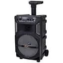 Колонка JT-830-1-2-833-835, пульт, мікрофон, світлодіодне підсвічування, USB, Bluetooth, 41x25x21 см, чорна