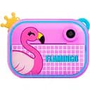 Детский фотоаппарат с печатью Happy Life UR190PBL Фламинго для фото и видео Full HD, розовый