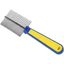 Гребінець Fox двосторонній, жовтий з синім, 20х5,5 см