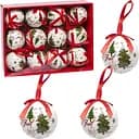 Ялинкові кульки "Ялинка" 75-195А пластик, коробка 12 штук 7 см