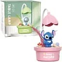 Детская настольная лампа Стич цветочный горшок розовая (351B)