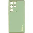 Кожаный чехол Epik Xshield для Samsung Galaxy S24 Ultra Зеленый / Pistachio
