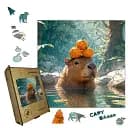 Деревянный пазл Капибара, А4, Деревянная коробка 100 элементов