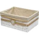 Кошик стелажний Handy Home Серце, з текстильним вкладишем, 36х27х17 см, бежевий (EW-88 L)