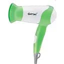 Фен для сушіння укладання волосся Gemei GM-1710 маленький дорожній складний міні компактний біло-зелений