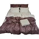 Комплект постельного белья Lelit Евро 200х215 см страйп сатин  SS-3012/2  бежевый с коричневым (le2000000003801)