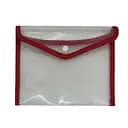 Папка для зошитів ПВХ на кнопці, кольоровий край, 22x16 см, 40 мкм, 2 шт. в упаковці, 404-А5 (В асортименті)