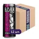 Упаковка енергетичного напою Моршинська Воля Журавлина середньогазований 3.96 л (0.33 л x 12 шт.)