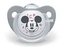 Пустышка силиконовая Nuk Trendline Disney Mickey, ортодонтическая, 6-18 мес., серый с белым (3954016)