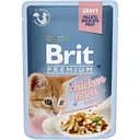 Влажный корм для котят Brit Premium Cat Chicken Fillets for Kitten Gravy филе курицы в соусе 85 г