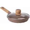 Сковорода с антипригарным мраморным покрытием и крышкой 22 см, бежевый MGC HP-4-422CO