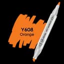 Маркер двосторонній Помаранчевий, Y608, 99IDEAS