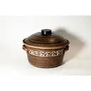 Кастрюля с ручками 2 л керамическая (глиняная) с орнаментом