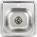 Кухонна мийка Рlatinum Декор 3838 з нержавіючої сталі 0.6 мм квадратна 38x38 см (000000214)