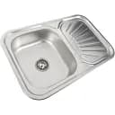 Кухонна мийка Platinum Декор 7549 з нержавіючої сталі 0.8 мм прямокутна 75x49 см (000000464)