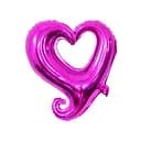 Куля повітряна фольгована (42 см) Серце яскраво-рожеве