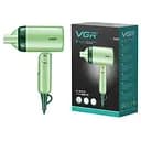Фен для сушіння укладання волосся VGR V-421 маленький дорожній складний міні компактний м'ятний