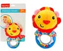 Погремушка мягкая в ручку Fisher Price львенок GH73131, 19x13.5 см