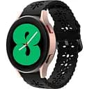 Браслет Flower для Samsung Galaxy Watch 6 Classic 43mm 6 Classic 47mm - черный ширина крепления 20мм силикон Watchbands (W14-3WB82444383)