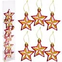 Набір ялинкових іграшок Bambi Зірки 6 шт. (YH1-220)