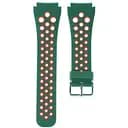 Силиконовый перфорированный ремешок Watchbands для Samsung Galaxy Watch 46mm Silver - зелено-красный (WB008REDGREEN-2021-2)