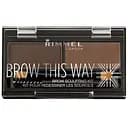 Набор для моделирования бровей Rimmel Brow This Way Dark Brown тон 003, 1.1 г + 1.3 г (8000016188838)