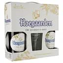 Пиво Hoegaarden Біле, світле, нефільтроване, 4,9%, 1,5 л (2 шт. по 0,75 л) + келих 0,33 л (755152)