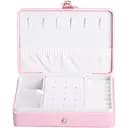 Скринька-органайзер для прикрас Yiwu на кнопці 16x11x4.7 см рожева HP-5-30P