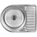 Кухонна мийка Platinum 5844 з нержавіючої сталі 0.8 мм асиметрична 58x44 см сатин (000018186)