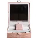 Скринька-органайзер Yiwu для прикрас із замком 25x25x8.5 см рожева HP-5-22P