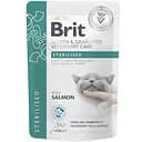 Вологий корм для котів Brit GF VetDiet Care Sterilised з лососем 85 г