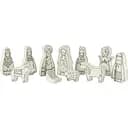 Рождественский вертеп J-line 11 фигур из фарфора высота 15 см бело-черный (49760)