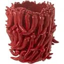 Ваза эксклюзивная J-line с перцами красная фарфор 32 см (48333)