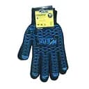 Перчатки ХБ черные синий ПВХ Werk WE2166H (148059)