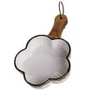 Тарелка фарфоровая глубокая с ручкой Цветок 24×16×4 (см) сервировочное блюдо с ручкой для подачи тарелка сковорода Золото Yiwu ZJH-13-1