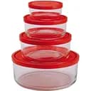Набір ємностей для зберігання продуктів із кришками Bormioli Rocco 4 шт. (226018S02021990)