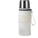 Термос 700 мл з кришкою фліп топ і ситечком, білий Yiwu HP-14-7W