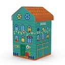 Рождественский бокс в виде дома Равлосити с игрушкой и стикером Bob Snail голубой 384 г