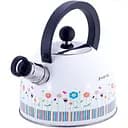 Чайник Kamille 1.8 л з нержавіючої сталі зі свистком дрібні квіти (KM-1079-FS)