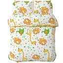 Комплект постельного белья Home Line Мадагаскар, бязь, 147х112 см, белый с оранжевым (163815)