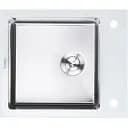 Кухонная стеклянная мойка Germece Handmade White Glass из нержавеющей стали 3 мм прямоугольная 60x51x20 см