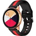 Ремешок для Samsung Galaxy Watch 4 40mm - черно-красный ширина крепления 20мм силикон Watchbands D2 Normal (W37-3WB95110793)