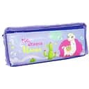 Пенал-косметичка Лама, 2 молнии, спереди расширенный карман (в ассортименте)