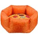 Лежак Barksi Home Пончики круглий L 60 см помаранчевий